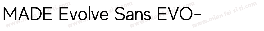 MADE Evolve Sans EVO字体转换